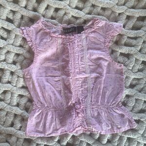 George Light Pink Ruffled Kids Blouse